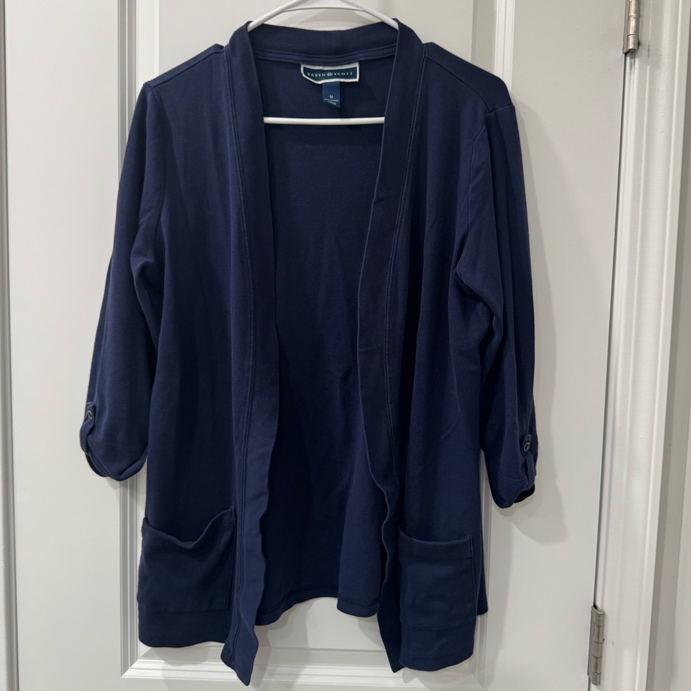 Karen Scott Cardigan | Navy Blue